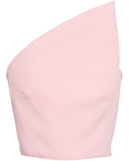 Haut sans bretelles à design asymétrique Maticevski en coloris Pink