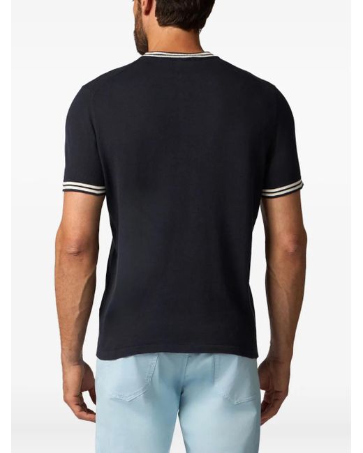 Brooks Brothers Blue Organic Cotton-Linen T-Shirt for men