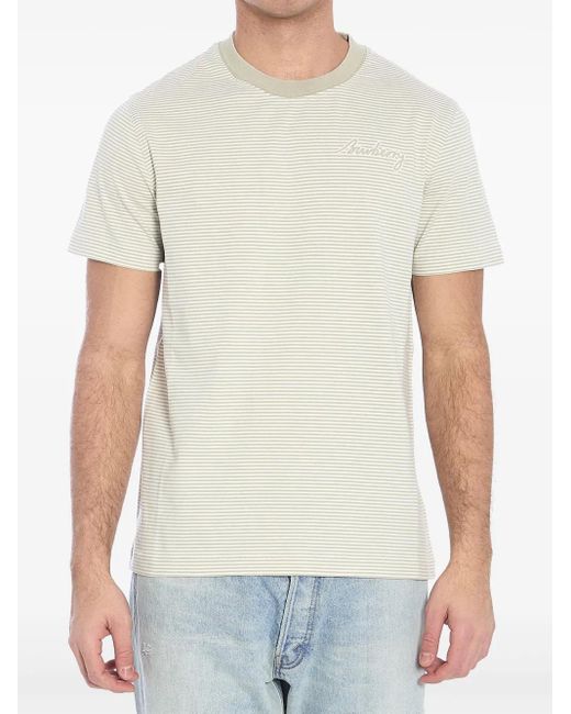 Burberry White Striped T-Shirt for men