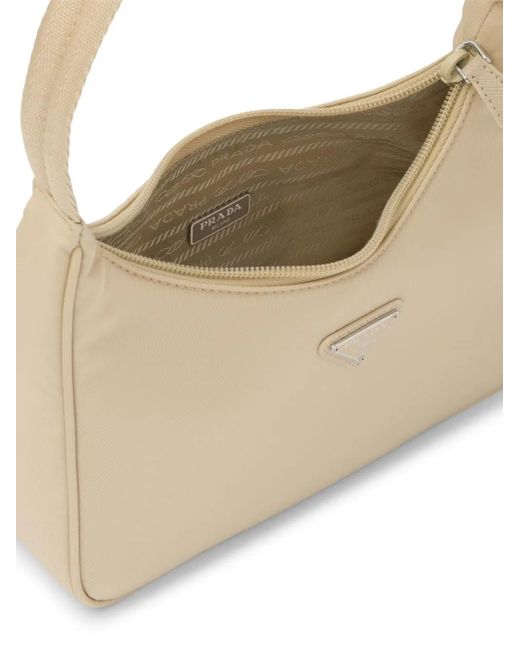 Borsa A Spalla Mini Re-Edition 2000 di Prada in Natural
