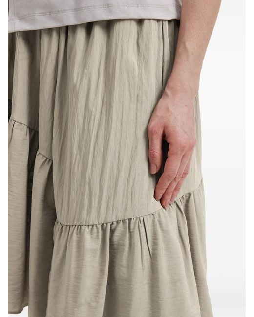 B+ AB Natural Ruffled Asymmetric Skirt