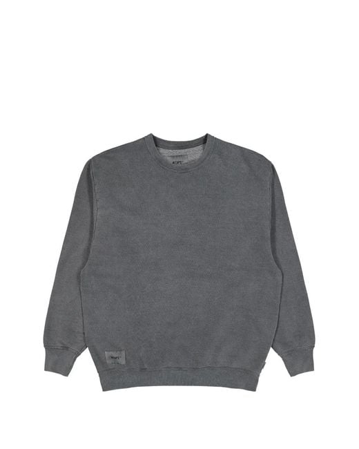 WTAPS グレー ロゴ クルーネックセーター メンズ WTAPS クルーネック セーター グレー | Lyst