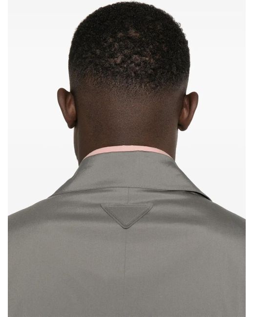 Prada Gray Single-Breasted Blazer for men