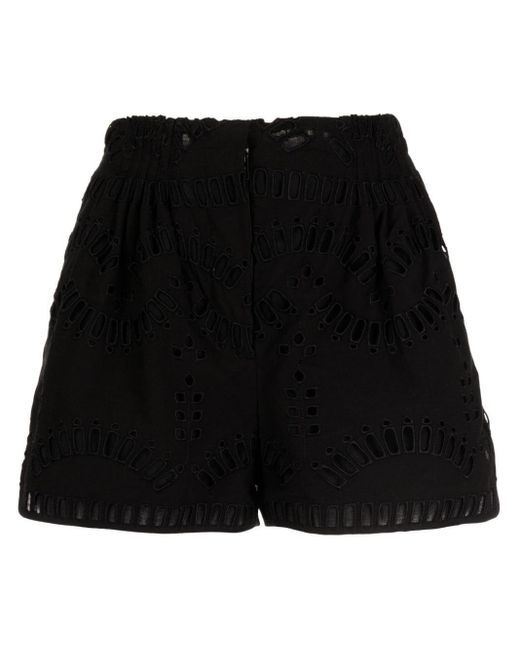 Pantalones cortos Palok bordados Charo Ruiz de color Black