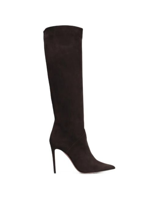 Castagna Black Smirne Pointed-Toe Stiletto-Heel Boots