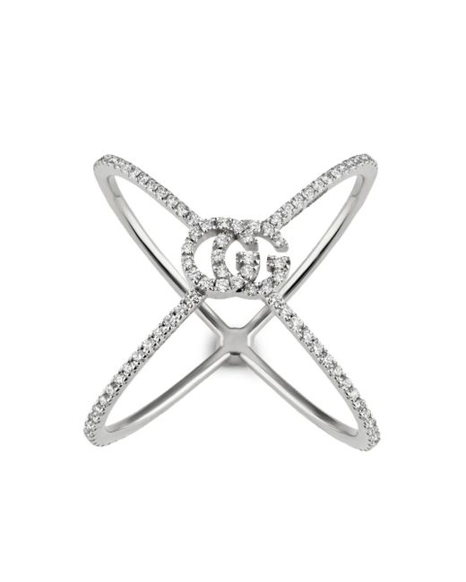 Anillo Running en oro blanco de 18 ct Gucci de color Metallic