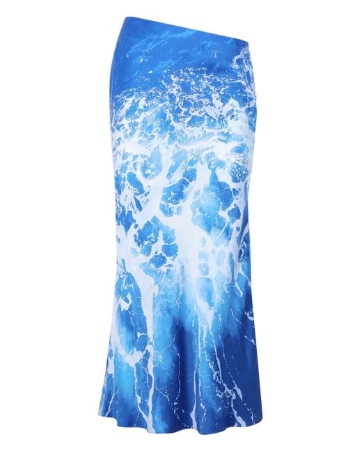 Roberto Cavalli プリント スカート Blue