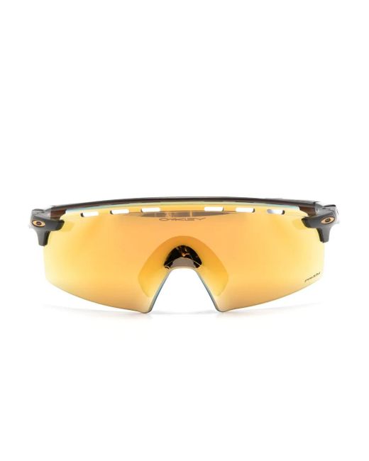 Oakley Yellow Encoder Strike Shield-Frame Sunglasses for men