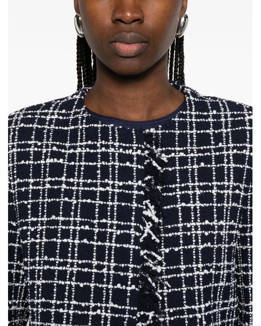 Thelaurent Black Fringed Tweed Jacket