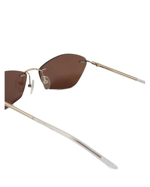 メンズ Alexander McQueen キャットアイ サングラス Brown