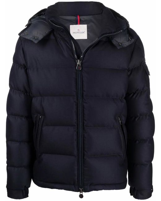 Moncler Blue Wool Montgenevre Puffer Jacket for men