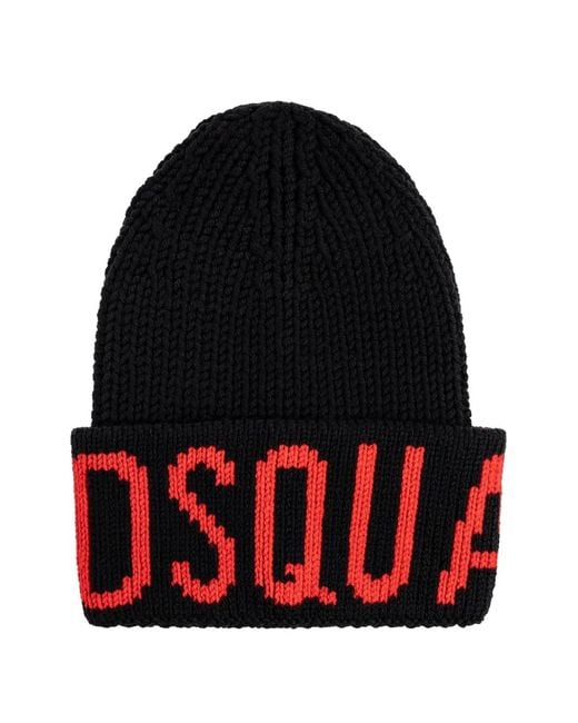 DSquared² Gebreide Muts in het Red voor heren