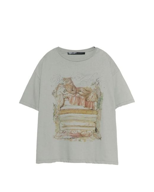 Bimba Y Lola Gray Light Fábula Logo T- Shirt