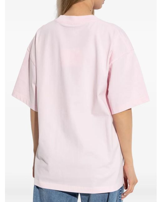 Alexander Wang Pink Logo-Print T-Shirt