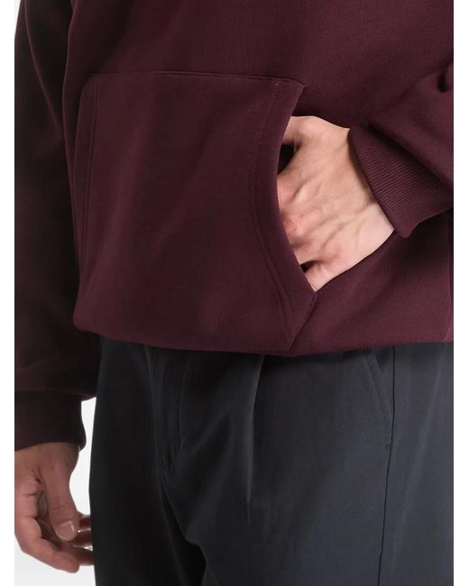 Lacoste Purple Logo-Patch Drawstring Hoodie for men