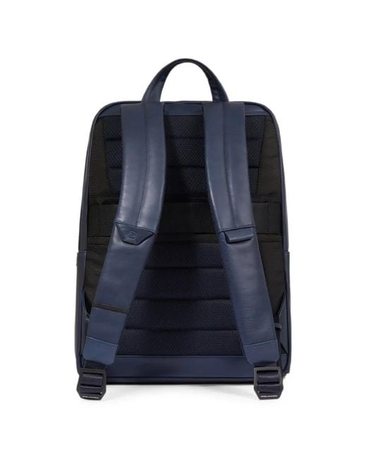 Piquadro Blue Multi-Pocket Backpack for men
