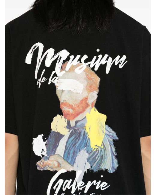 Musium Div. Black Logo-Print T-Shirt for men