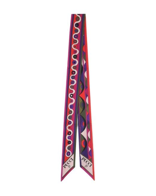 Emilio Pucci Sjaal Met Geometrische Print in het Multicolor