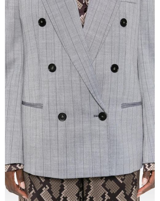 Stella McCartney Gray Wool Double-Breasted Jacket