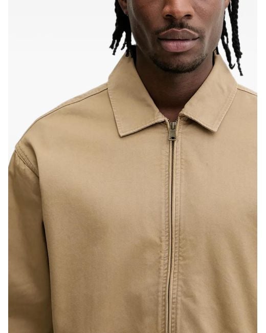 Napapijri Natural Arrayanes Logo-Patch Zip-Up Jacket for men