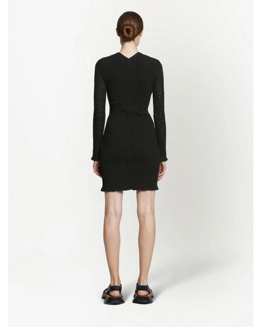Proenza Schouler Black Broderie Anglaise Minidress