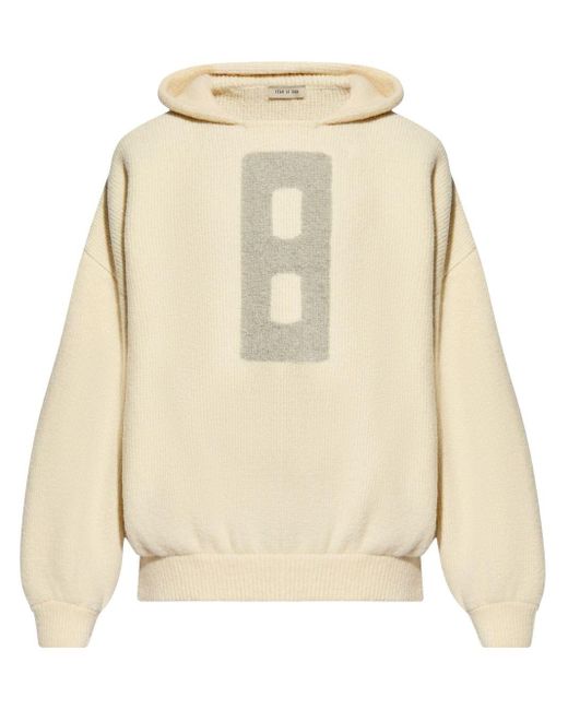 Fear Of God Natural Logo-motif Woll Hoodie for men