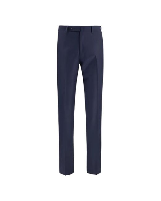 Germano 1952 Blue Virgin-Wool Tailored Trousers for men