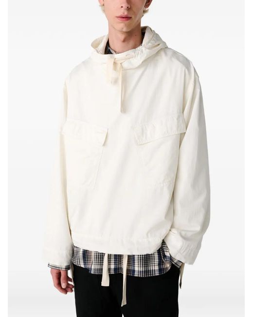Studio Nicholson White Veste Kirby À Capuche for men