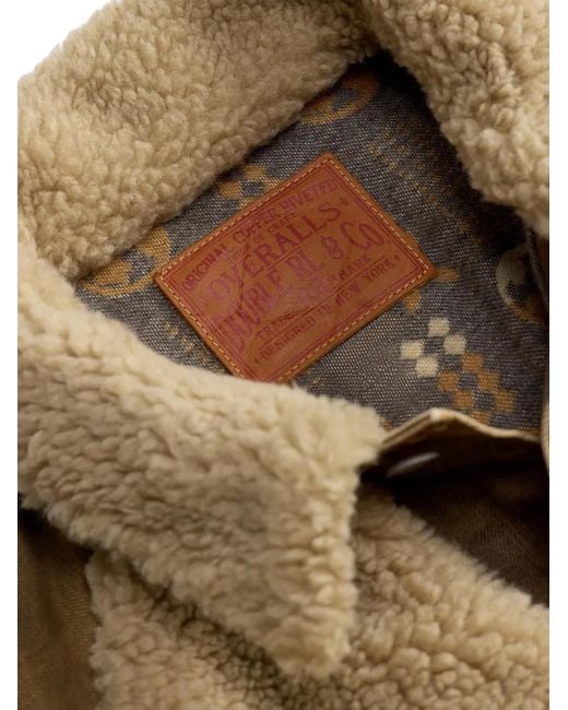 RRL Metallic Shearling Cotton Jacket for men