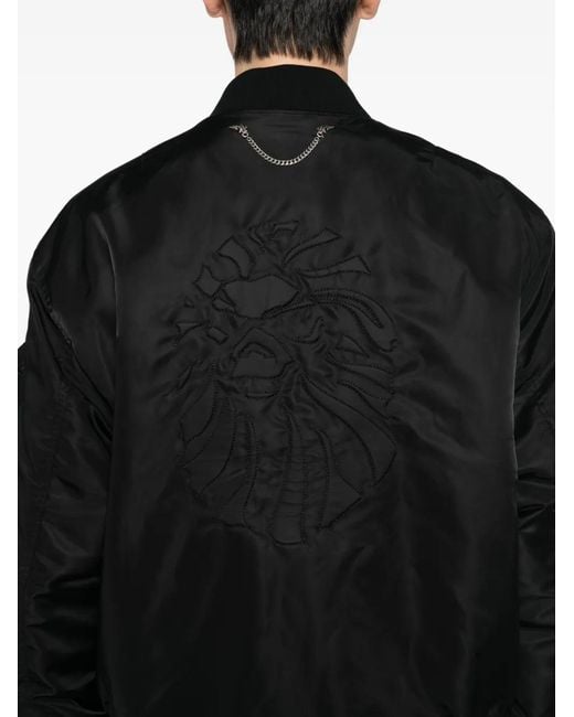 A Bathing Ape Black Zip-Up Bomber Jacket for men