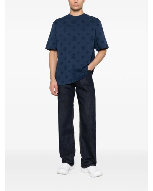 Casablanca Blue Logo-Patch Jeans for men