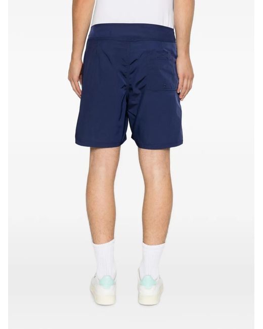 Stussy Blue Coastal Board Logo-Embroidered Shorts