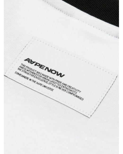 Aape By A Bathing Ape Black Raglan-Sleeve T-Shirt for men
