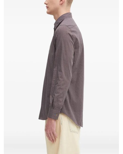 Paul Smith Gray Geometric-Print Shirt for men