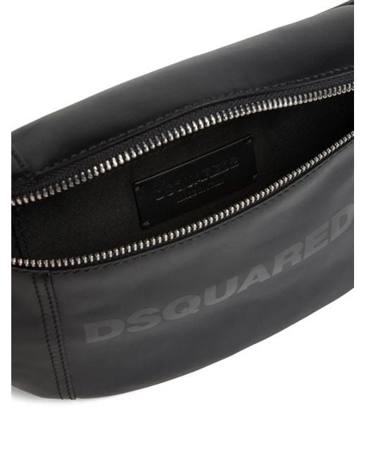 メンズ DSquared² レザー ベルトバッグ Black