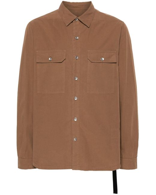 Rick Owens Brown Button-up Cotton Shirt for men