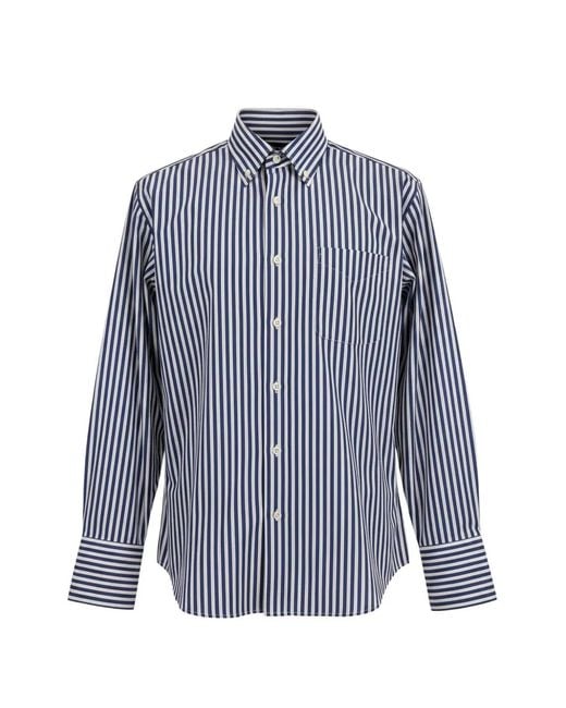 Ralph Lauren Blue Striped Button-Down Shirt