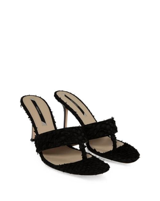 Christen Black Helix Thong Sandals