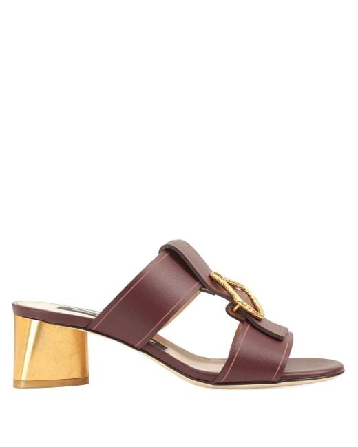 Sergio Rossi Brown 50Mm Leather Sandals
