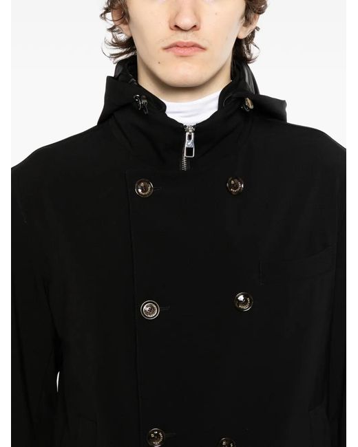Chaqueta Con Capucha Y Doble Botonadura Montecore de hombre de color Black