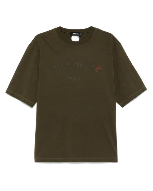 DSquared² Green Logo-Print T-Shirt for men
