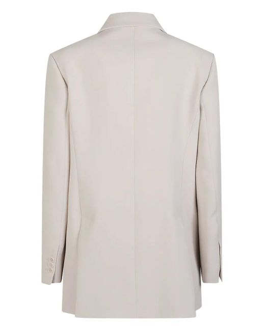 P.A.R.O.S.H. White Double-Breasted Blazer
