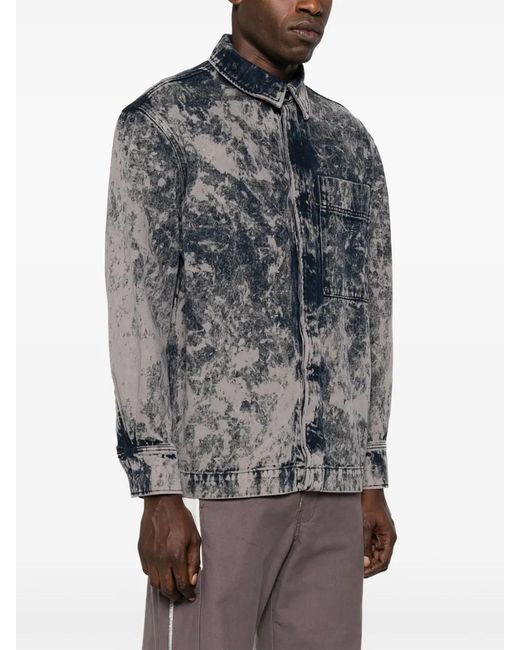 Etudes Studio Gray Organic Cotton Denim Shirt for men