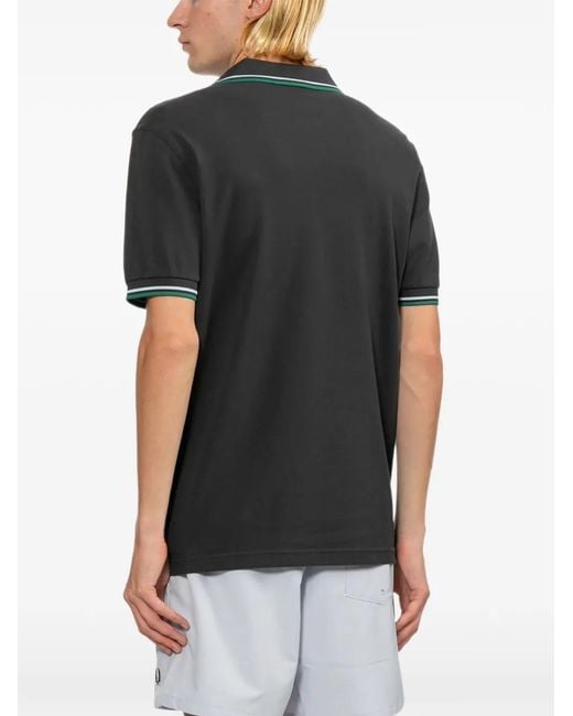 Fred Perry Black Twin Tipped Polo Shirt for men
