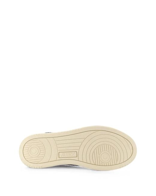 Autry Pink Super Vintage Leather Low-Top Sneakers