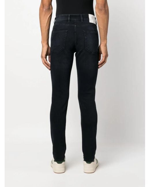 PT Torino Blue Low-Rise Skinny Jeans for men