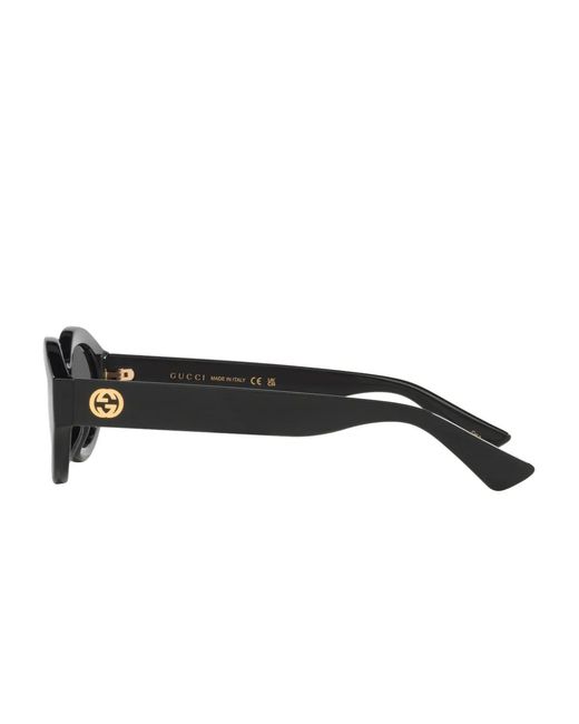 Gucci Black Oval-Frame Sunglasses