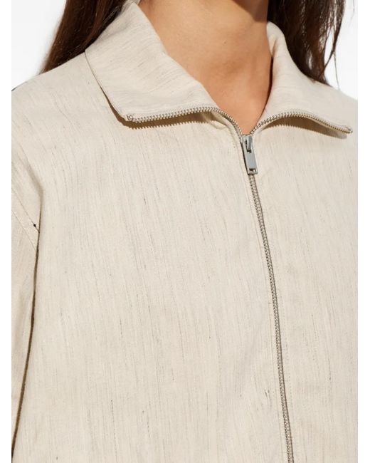 Samsøe & Samsøe White Sabianca Zip-Up Jacket