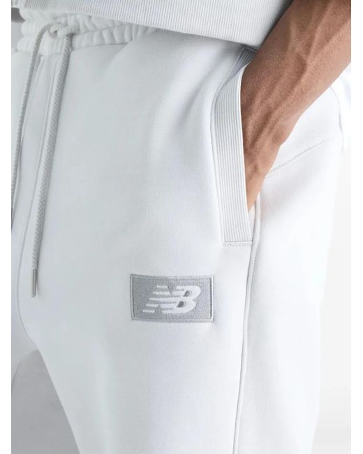 New Balance White Athletics Crafted Fleece Pants for men