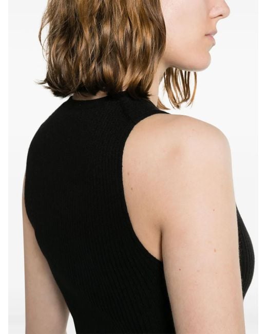 Vince Geribbelde Tanktop in het Black